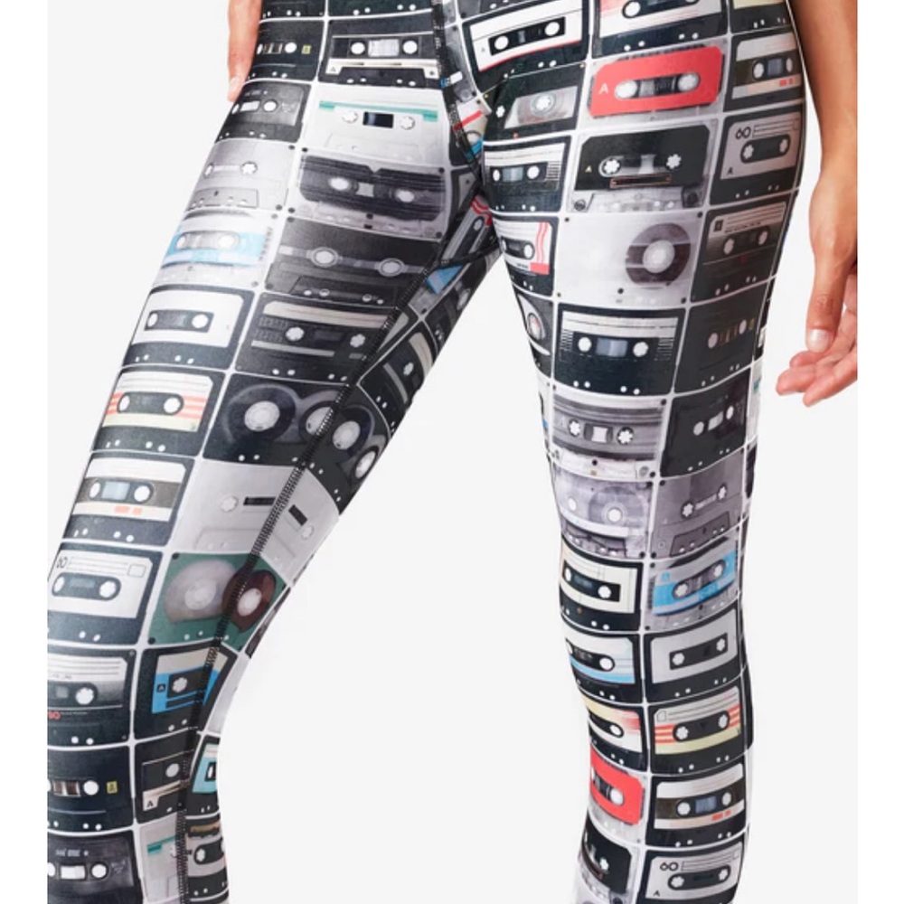 Zara Terez. Mix tape print, Size Small. Athletic pants/leggings